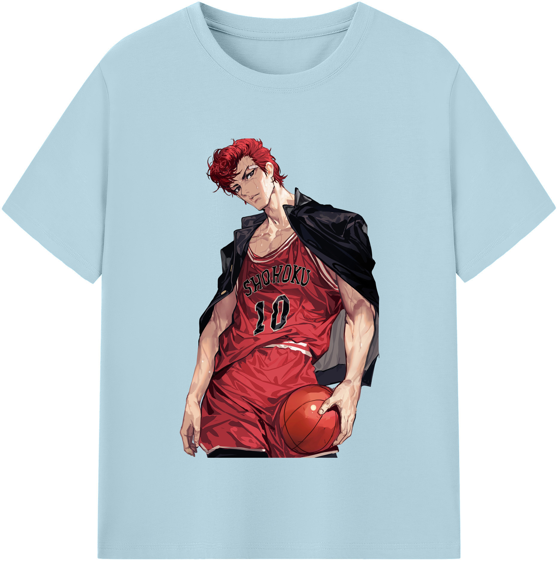 SLAM DUNK／スラムダンク 綿100％半袖Tシャツ（フロントプリント）